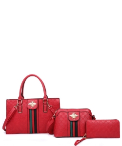 3 in 1 Bee Fashion Handbag Set RYXM21163 RED